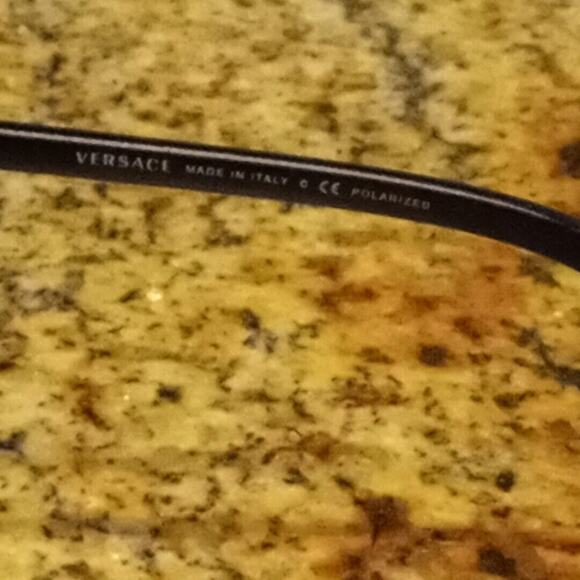Versace Cat Eye Black Gold Polarized 2168 1377-T3 57-16-140 3P Sunglasses - Picture 7 of 13